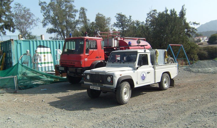 Pyrga village Fire trucks  - cyprus 