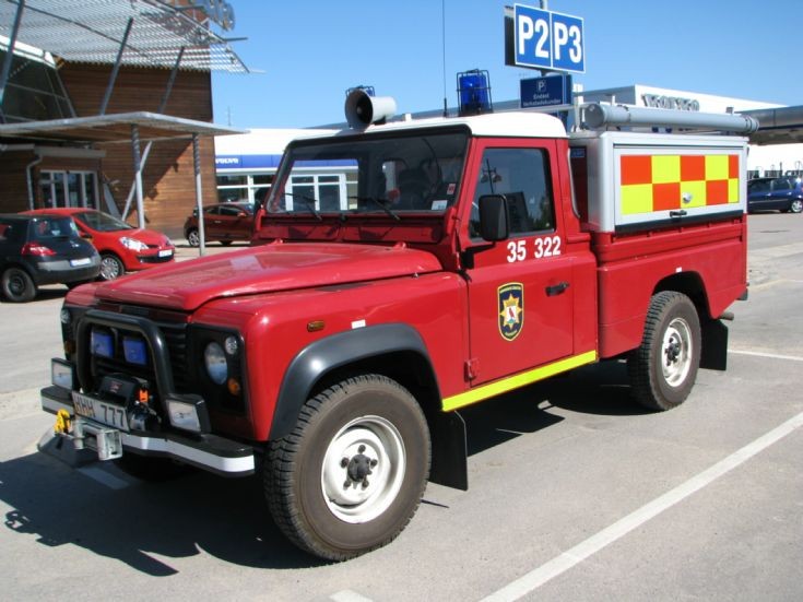 Fire brigade Falkenberg Sweden Land Rover
