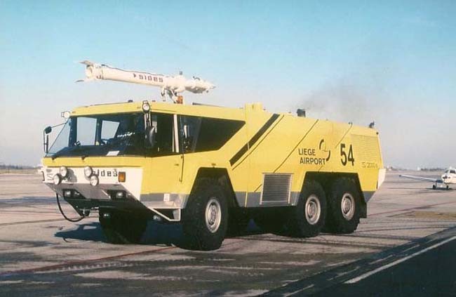 Crash truck Sides Airport Liege Belgium