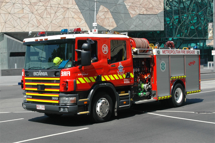 Scania urban Fire pumper 38, Melbourne Australia 