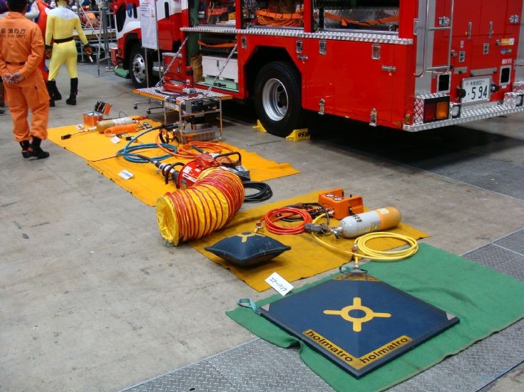 Tokyo fire department Rescue at review
