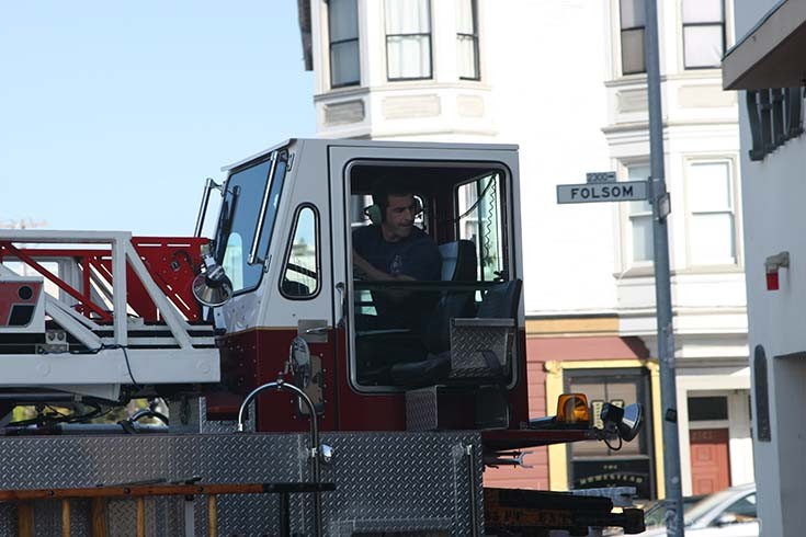 Tiller truck man Fire station 7