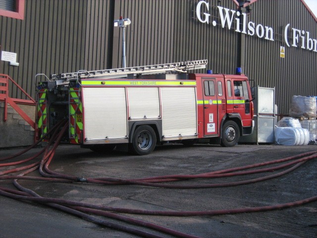 West Yorkshire engine at Dewsbury Rubbish Fire