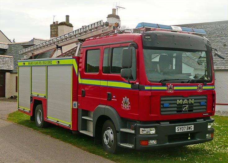 MAN fire truck Cromarty HIFRS
