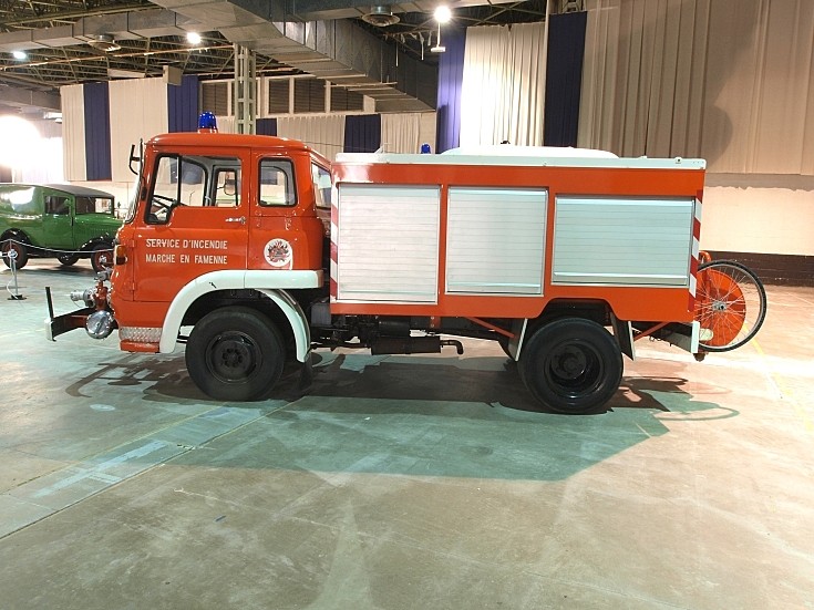 Bedford firetruck at vintage show Liege Belgium
