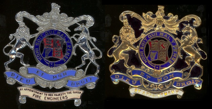 Dennis Fire Engines - By appointment badges