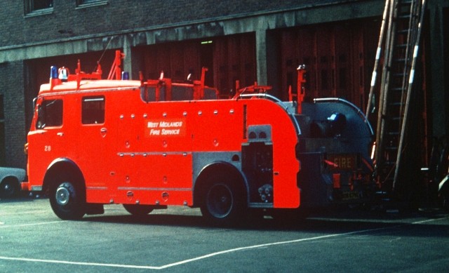 Dennis F dayglo West Midlands Fire Service