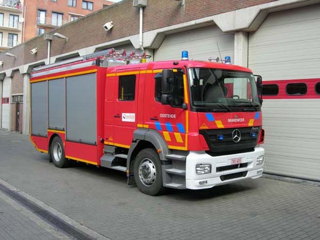 Pumper Mercedes Axor brandweer Oostende