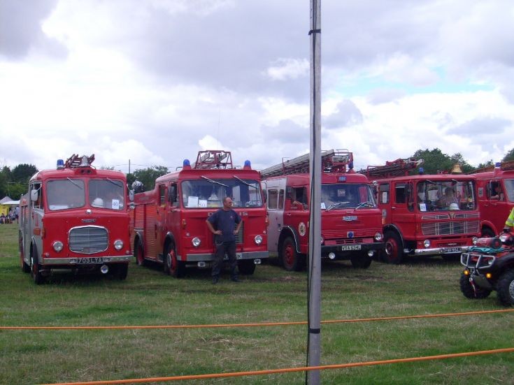 A mixture of preserved UK fire appliances