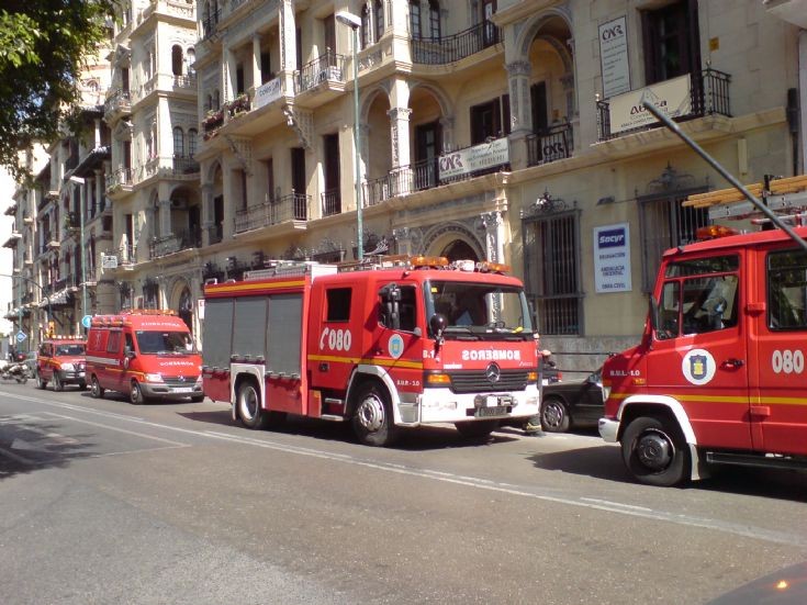 Malaga Firemen in action