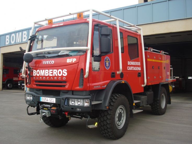 Forest fire truck Cartagena Spain