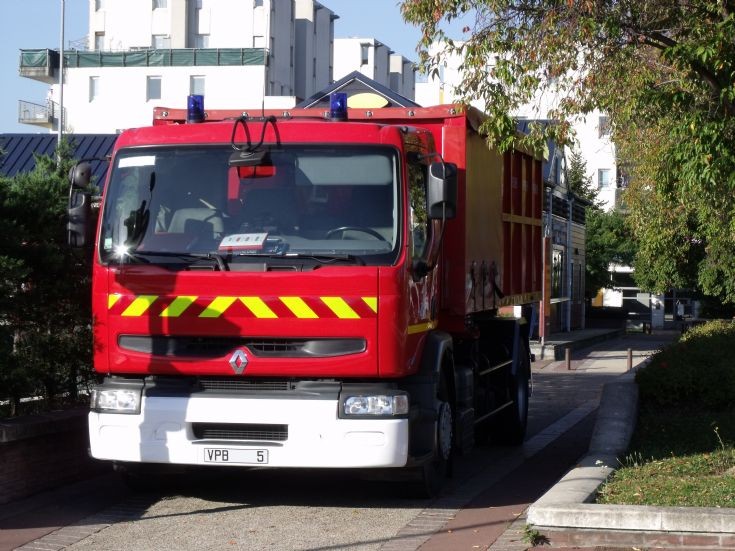Renault heavy truck of Paris firemen.