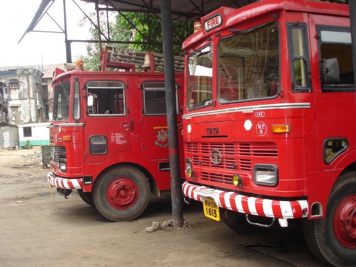 mumbai fire truck line-up