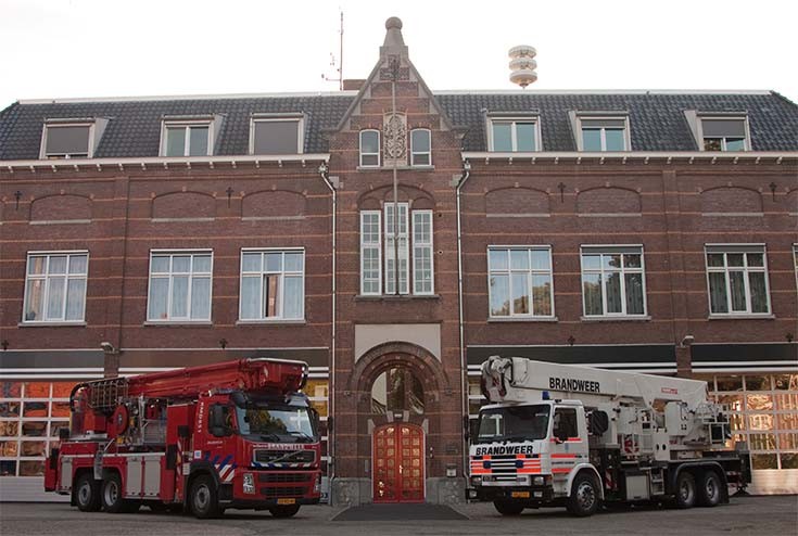 Scania and Volvo aerial brandweer Roermond