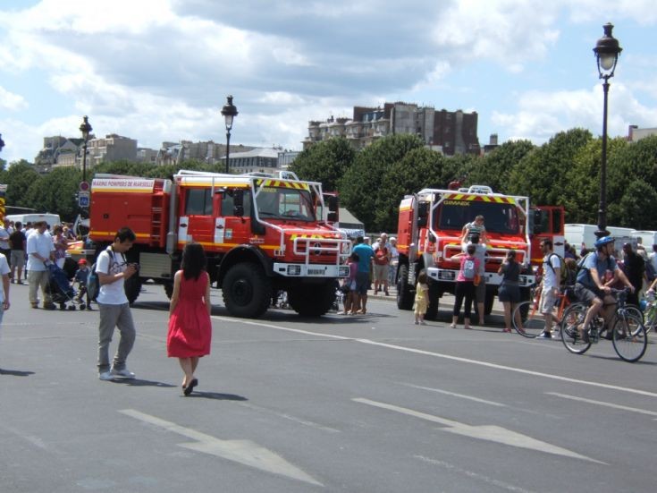 Marseille's bushfire truck in Paris. 