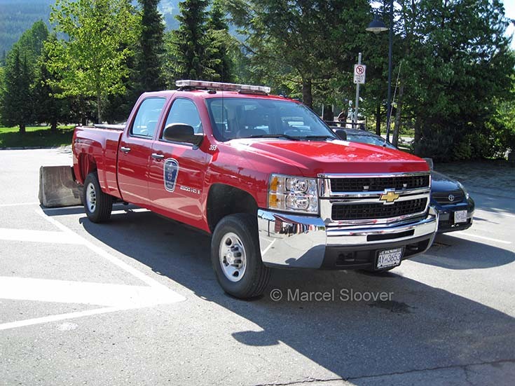 Whistler Fire department Chevrolet pickup
