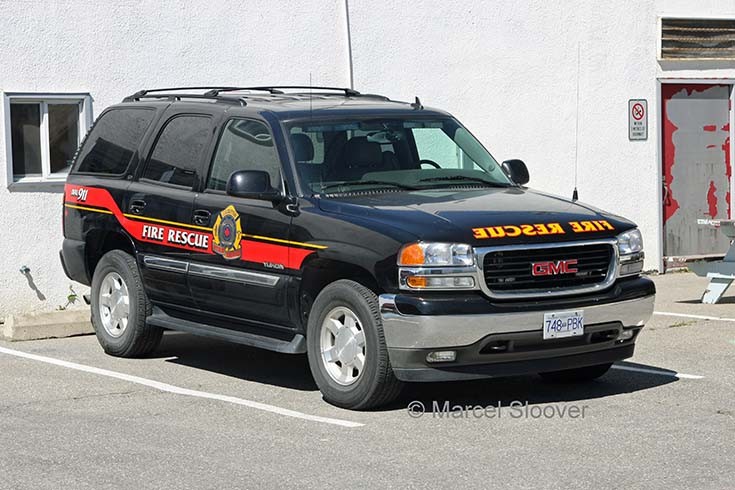 Creston BC Canada Fire and Rescue GMC