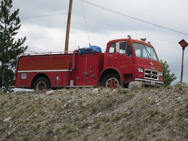Unknown Fire truck International near Summerland