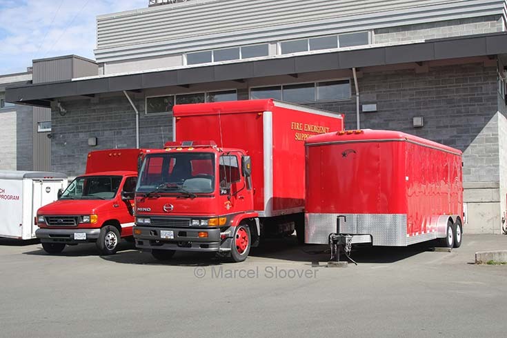 Saanich Fire dept Hino truck and Ford