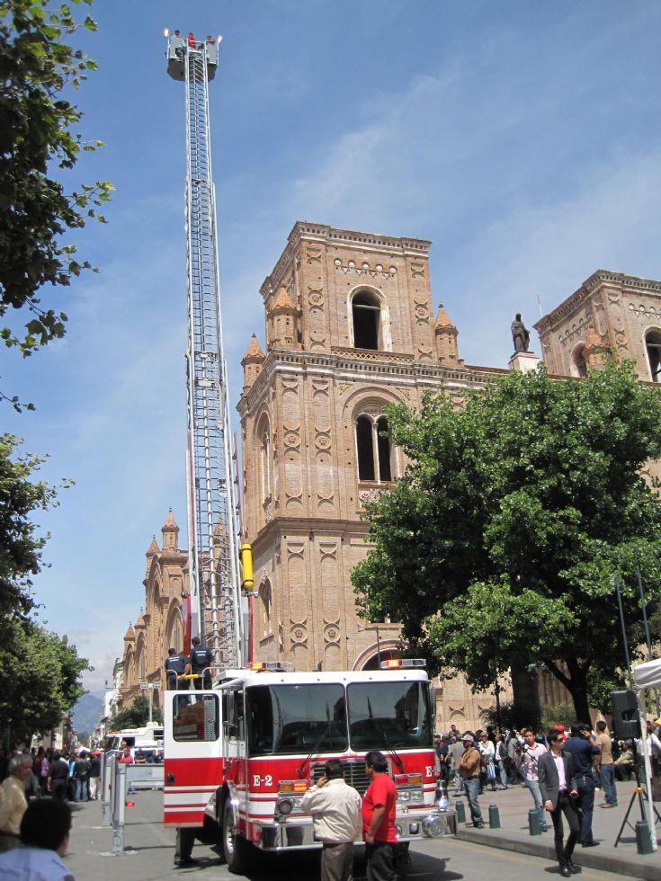 Cuenca, Ecuador, Rosenbauer Aerial on show