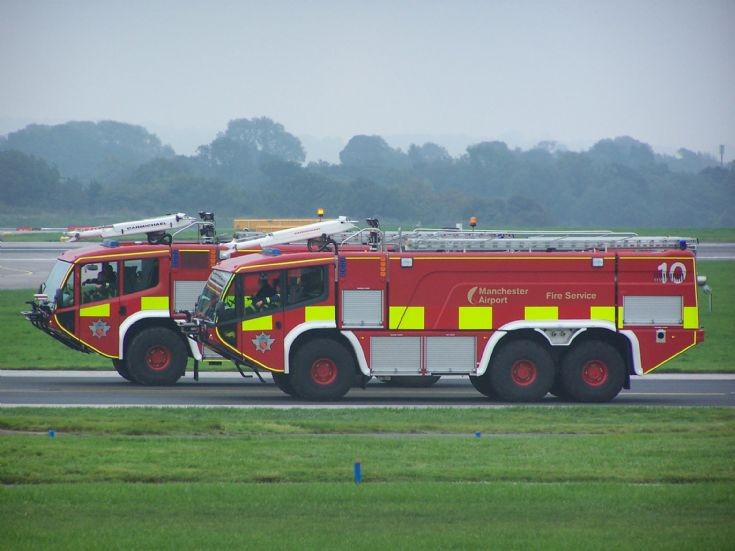 Two crashtenders Manchester Airport