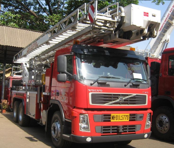 mumbai fire truck Volvo Bronto
