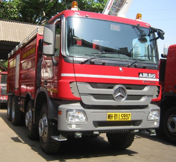 mumbai fire trucks Mercedes Actros