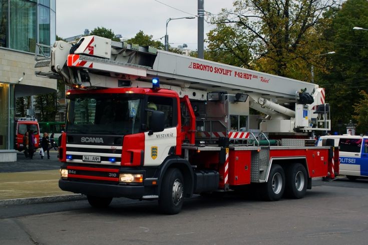 Estonian firefighters aerial ladder