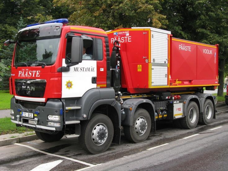 Estonian firefighters logistic truck