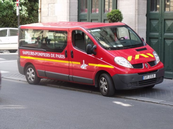 Light bus of Paris fire brigade.