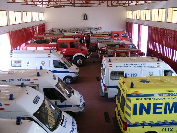 Inside Albufeira Fire Station, Portugal