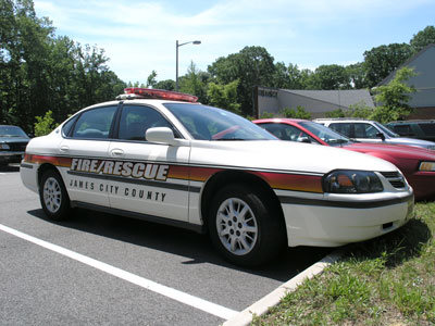 Ford Taurus fire car