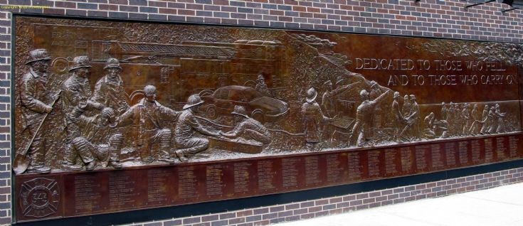 FDNY Memorial Wall (left side) at Ten House  