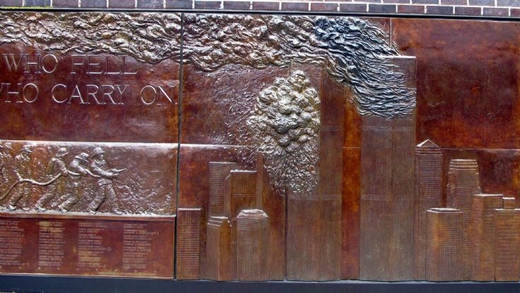 FDNY Memorial Wall (center) at Ten House  