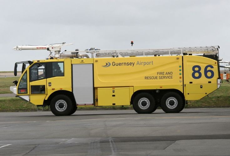 Fire 86 Sides crash tender Guernsey Airport