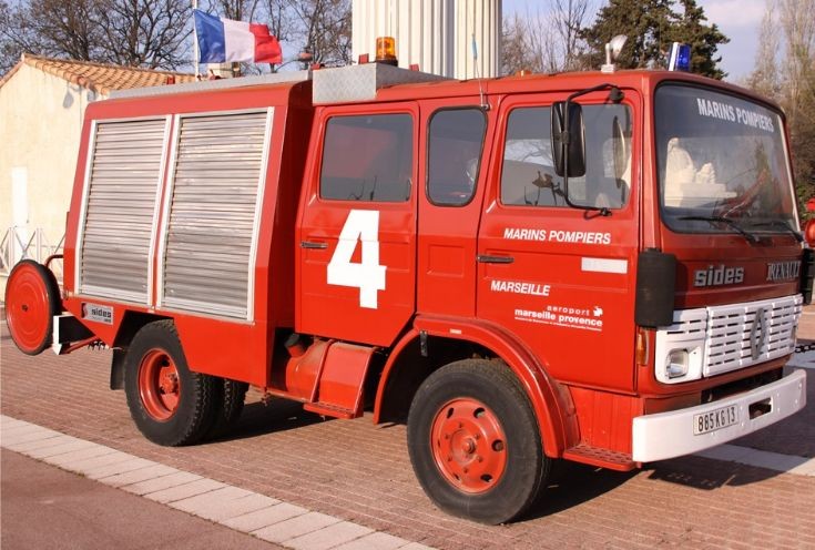 Renault fire truck in Marseille airport.