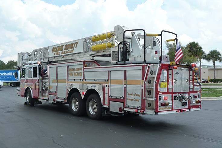 Ladder 51 Orange County Fire Rescue back