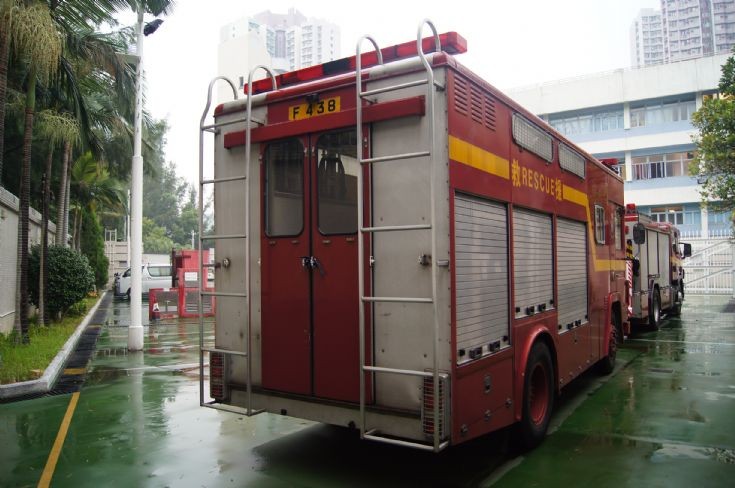 Classic Hong Kong Dennis Rescue truck back