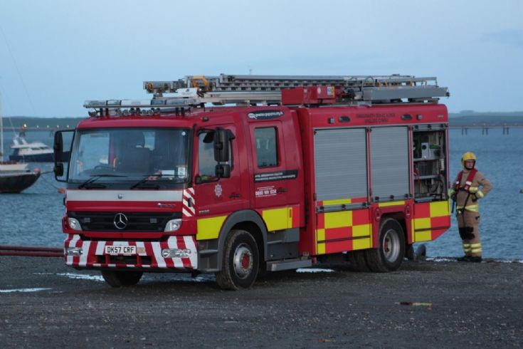 Training Holyhead Fire engine