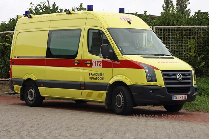 Volkswagen Crafter ambulance Brandweer Nieuwpoort
