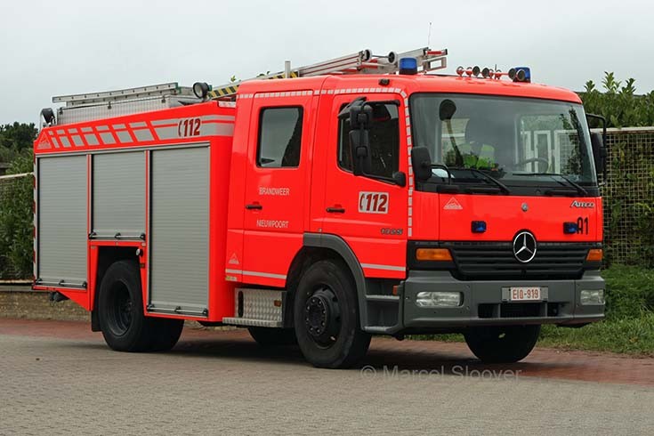Brandweer Nieuwpoort Mercedes Atego pump