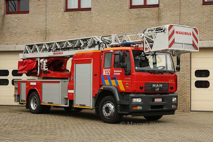Brandweer Koksijde MAN Magirus ladder