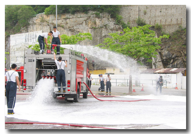 Foam drill Macau Fire Department