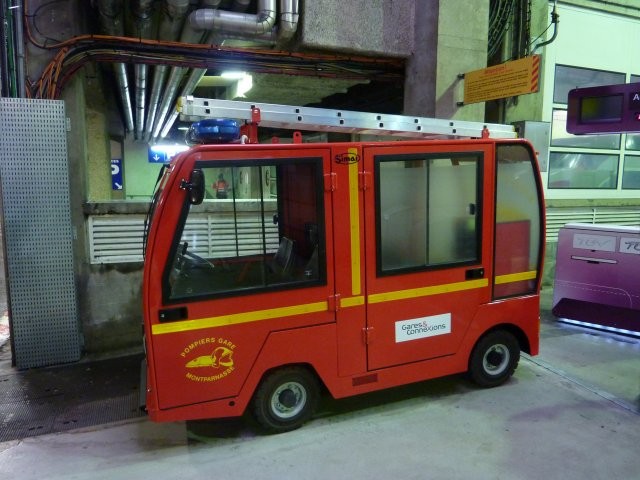 Montparnasse's station fire car.