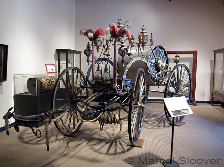 1875 Hand drawn Hose reel NYC Fire museum