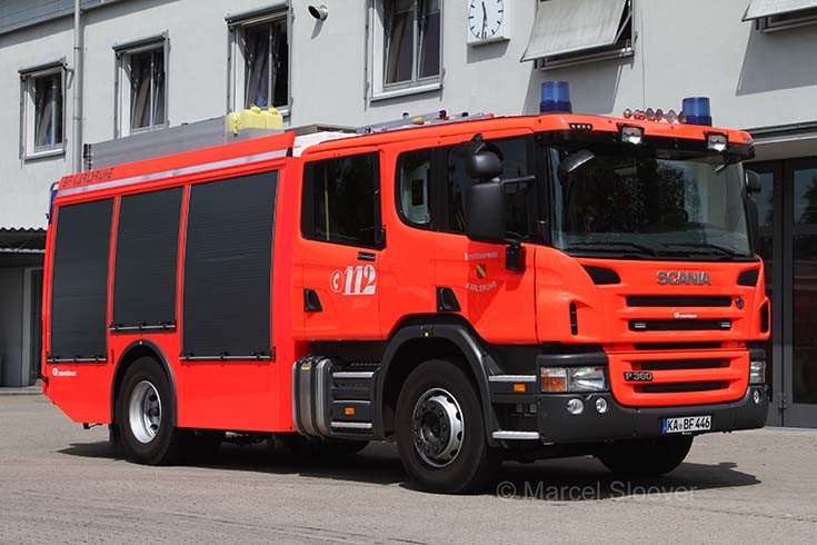 Berufsfeuerwehr Karlsruhe Scania P360 Rosenbauer