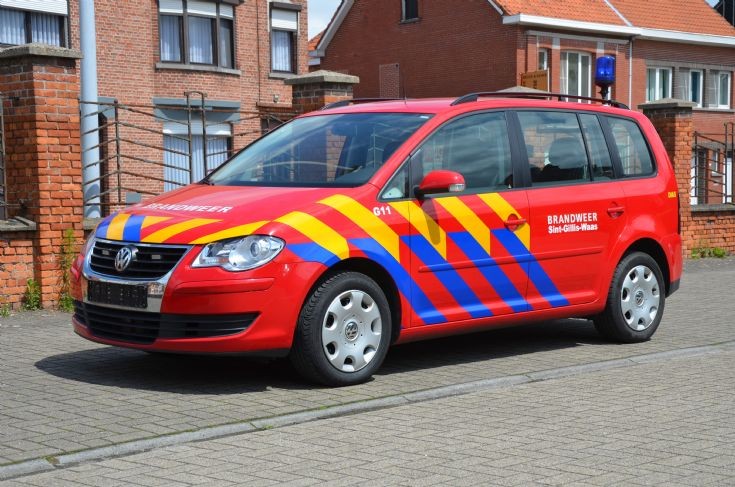 Volkswagen Touran brandweer Sint-Gillis-Waas