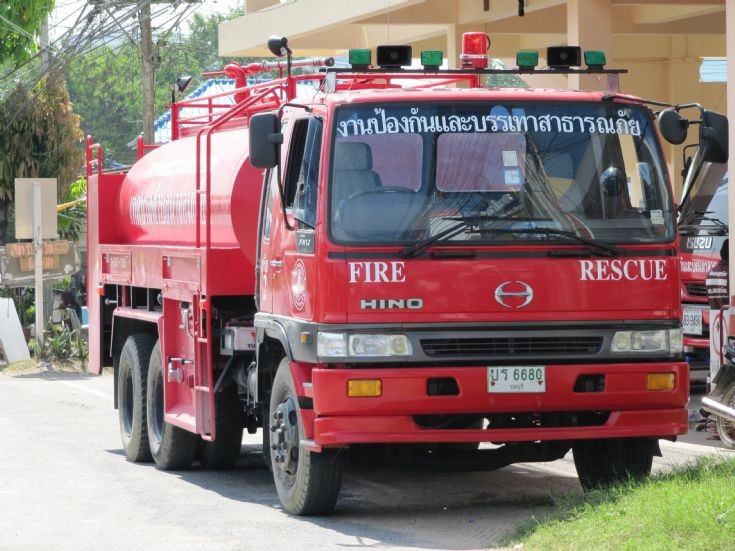 Fire Engines Photos Hino at Najomtien Fire Brigade Station Thailand