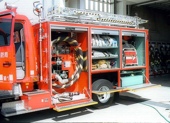 Equipment carried by Midori pumper