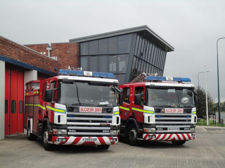 redcar fire station Scania pumps